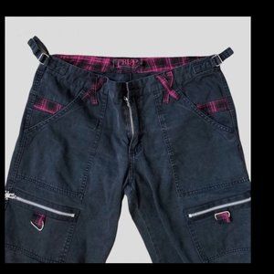 tripp nyc vintage avril lavigne y2k pink plaid pants size 13